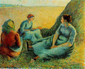 Camille Pissarro Painting - haymakers resting 1891 Camille Pissarro